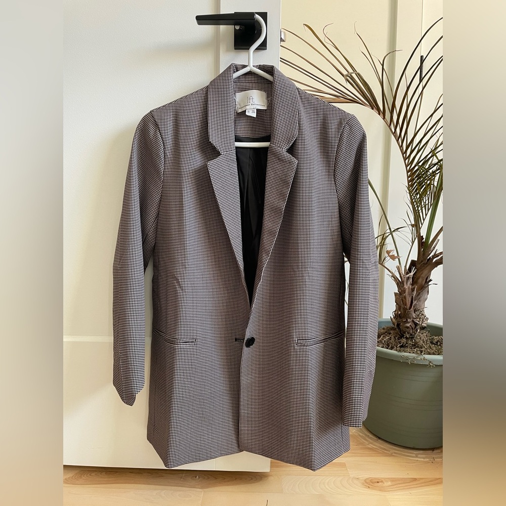 LFT clothing - women classic long houndstooth blazer - S